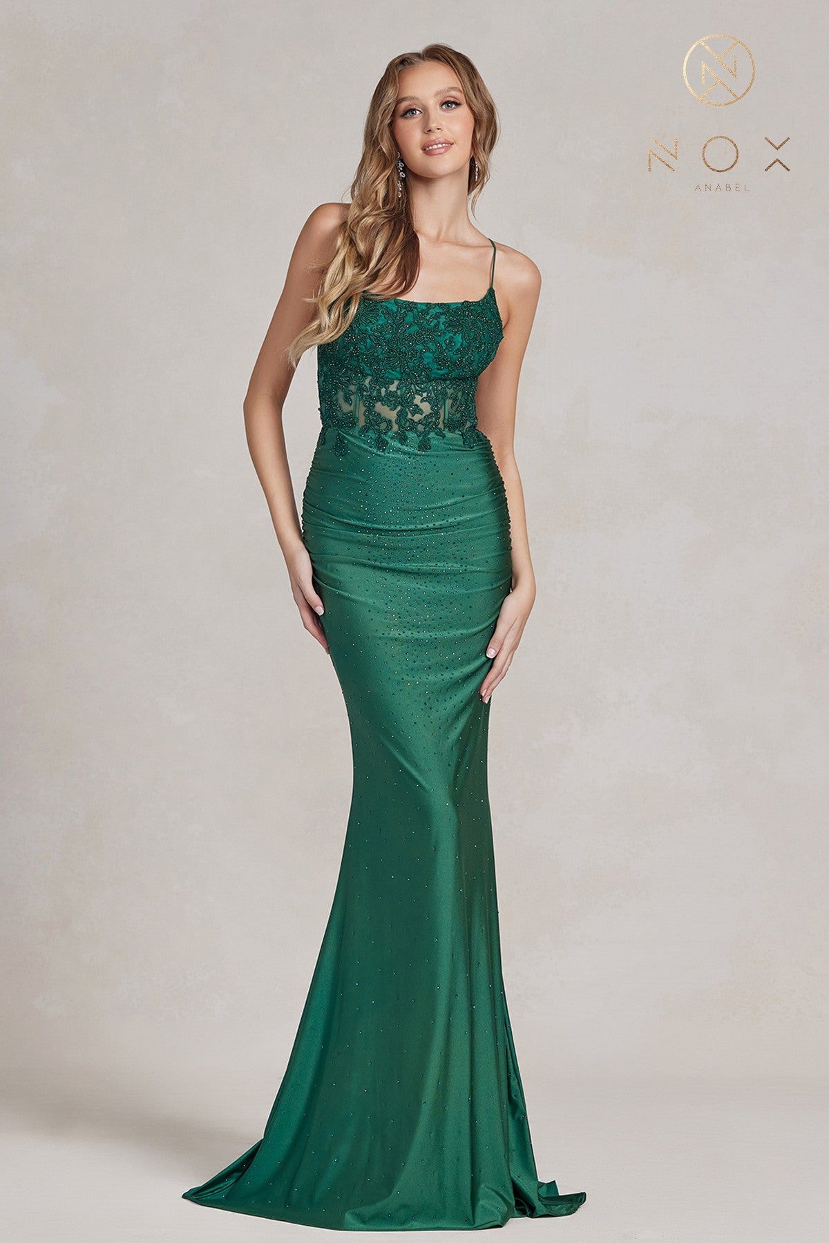 Enchanting Evening Elegance: Nox Anabel's E1186 Gown for Unforgettable Occasions