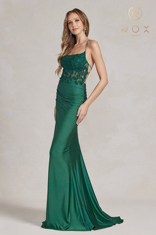 Enchanting Evening Elegance: Nox Anabel's E1186 Gown for Unforgettable Occasions