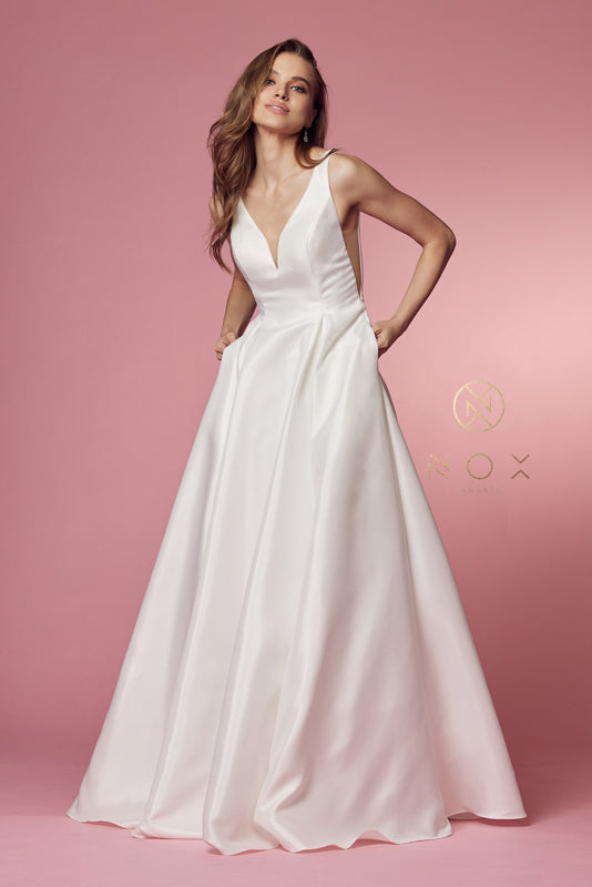 **Ethereal Radiance: Nox Anabel Bridal's E156W Bridal Gown**