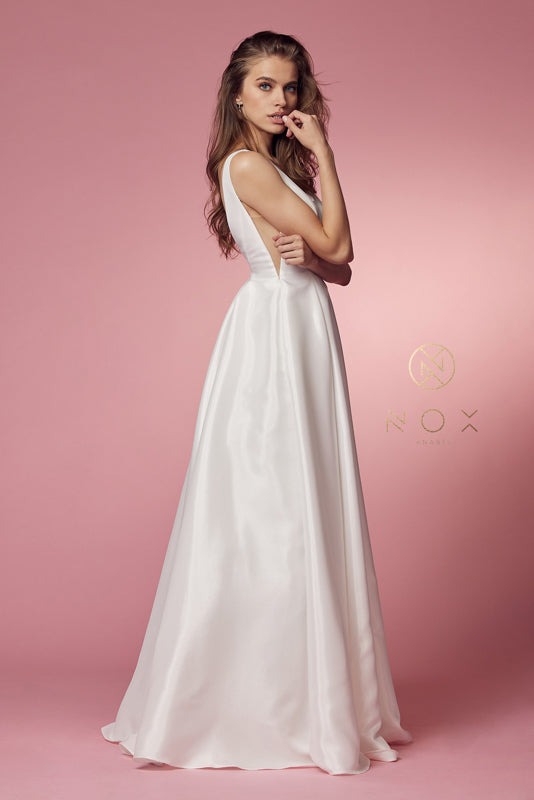 Nox Anabel Bridal's Ethereal Satin Gown: Timeless Elegance for Your Special Day