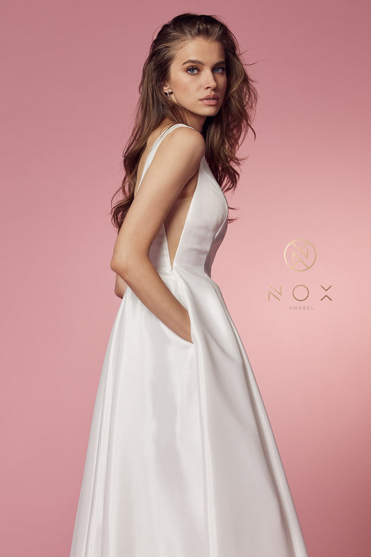 Indulge in Ethereal Elegance: Nox Anabel Bridal's Satin Masterpiece