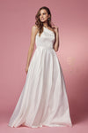 Nox Anabel: One-Shoulder Satin Gown for Unforgettable Occasions