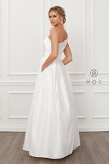 Nox Anabel: One-Shoulder Satin Gown for Unforgettable Occasions