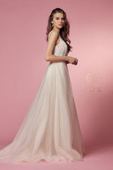 Enchanting Ethereal Elegance: Nox Anabel's Shimmering Mermaid Gown (E474)