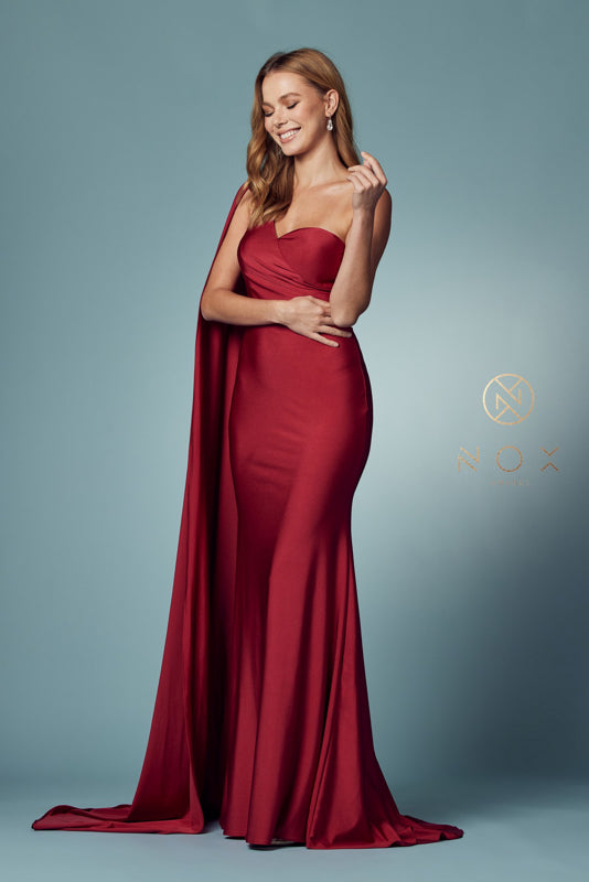 Enchanting Nox Anabel Gown: Asymmetrical Elegance for Special Occasions