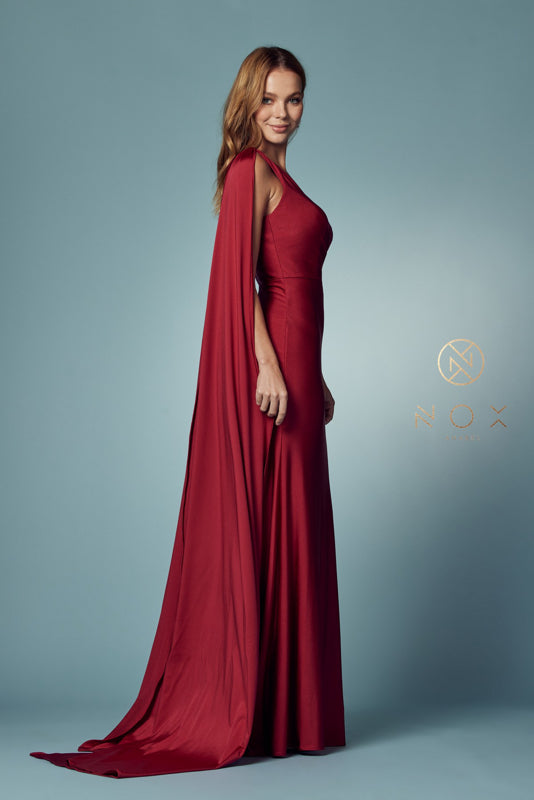 **Captivating Asymmetry: Nox Anabel's E475 Gown for Unforgettable Occasions**