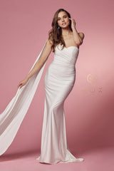 Unveiling Timeless Elegance: Nox Anabel Bridal's Ethereal One-Shoulder Gown