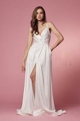 Nox Anabel E484: Captivating Crisscross V-Neckline Gown for Unforgettable Occasions