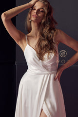 Nox Anabel E484: Captivating Crisscross V-Neckline Gown for Unforgettable Occasions