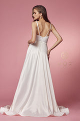 Embrace Enchanting Grace with Nox Anabel's V-Neckline Masterpiece