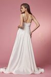 Nox Anabel E484: Captivating Crisscross V-Neckline Gown for Unforgettable Occasions