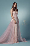 Nox Anabel's Beaded Lace Trumpet Gown: Enchanting Elegance for Special Occasions
