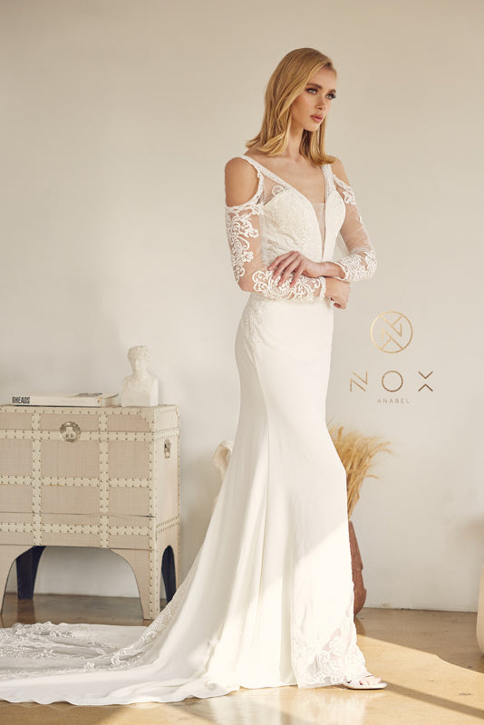 Enchanting Nox Anabel Bridal JE916: A Vision of Grace and Allure for Every Bride