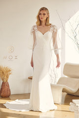 **Enchante Your Wedding with Nox Anabel Bridal's Captivating JE919 Gown**