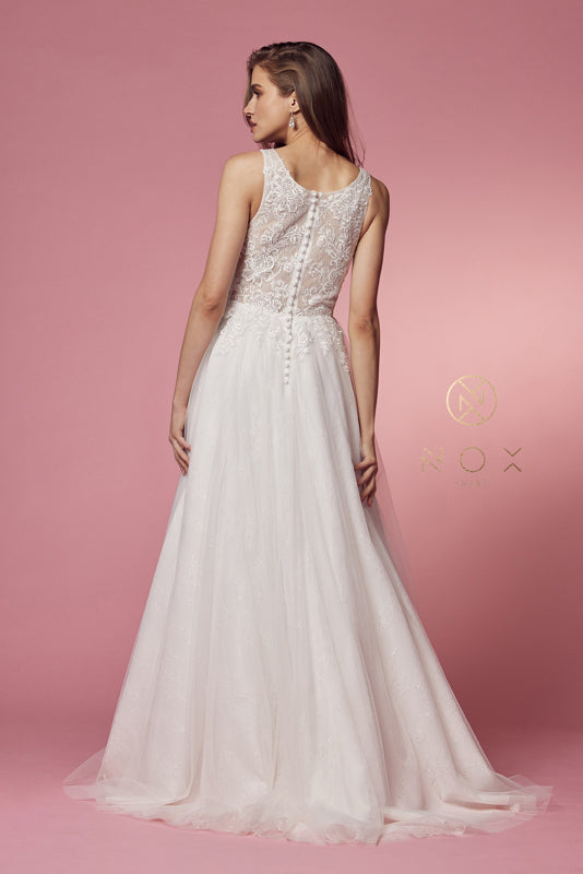 **Nox Anabel Bridal JE920: Enchanting Lace & Beading for Your Special Day**