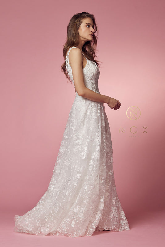 Nox Anabel Bridal: Enchanting Floral Embroidery Bridal Gown for Unforgettable Occasions