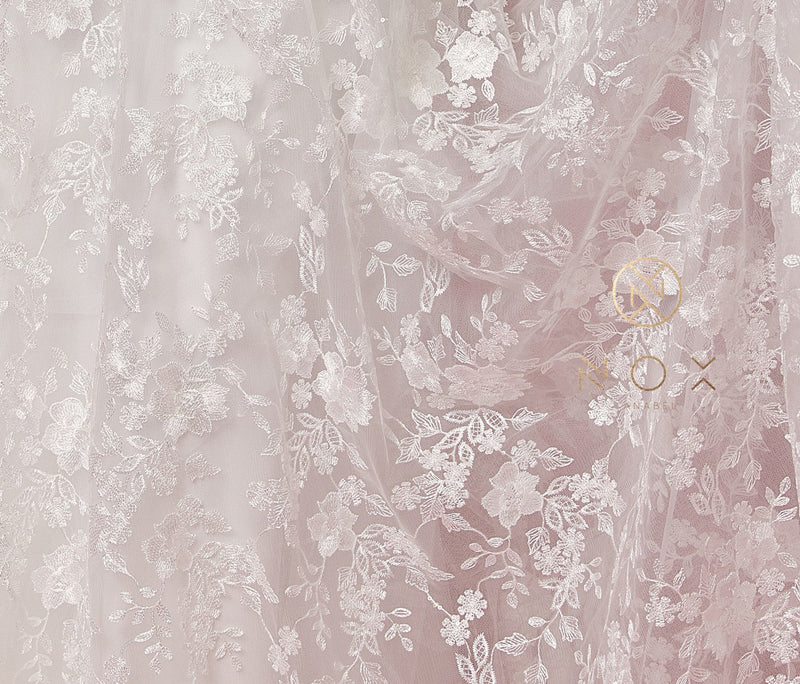 Nox Anabel Bridal: Intricate Floral Embroidered Wedding Gown for Enchanting Brides