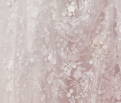 **Nox Anabel's Enchanting Floral Embroidered Bridal Gown: A Vision of Ethereal Elegance**