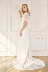 Nox Anabel's Enchanting Floral Lace Bridal Gown: A Vision of Elegance for Unforgettable Occasions