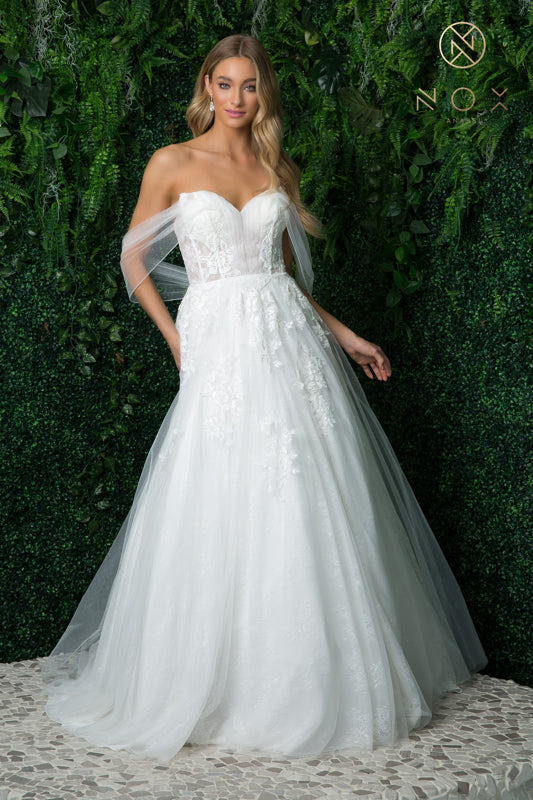 Celestial Enchantment: Nox Anabel JE946 Wedding Dress for Unforgettable Brides