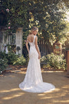 **Nox Anabel's Captivating Floral AppliquÃ© Wedding Gown: A Vision of Elegance**