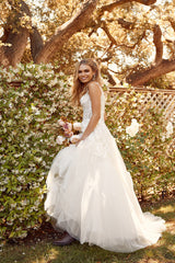 Nox Anabel Bridal JH925: Embroidered Corset Goddess Gown