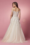 Nox Anabel Bridal JH925: Embroidered Corset Goddess Gown