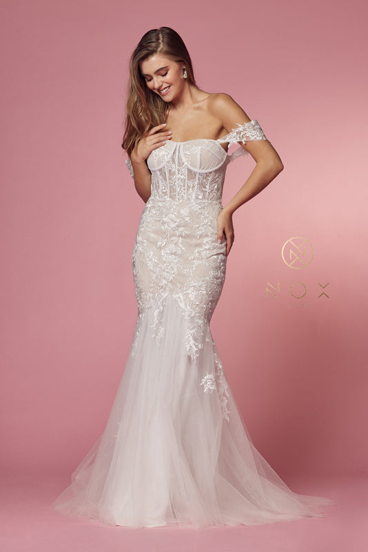 Enchanting Corset Gown: Nox Anabel Bridal JS924 for Timeless Elegance