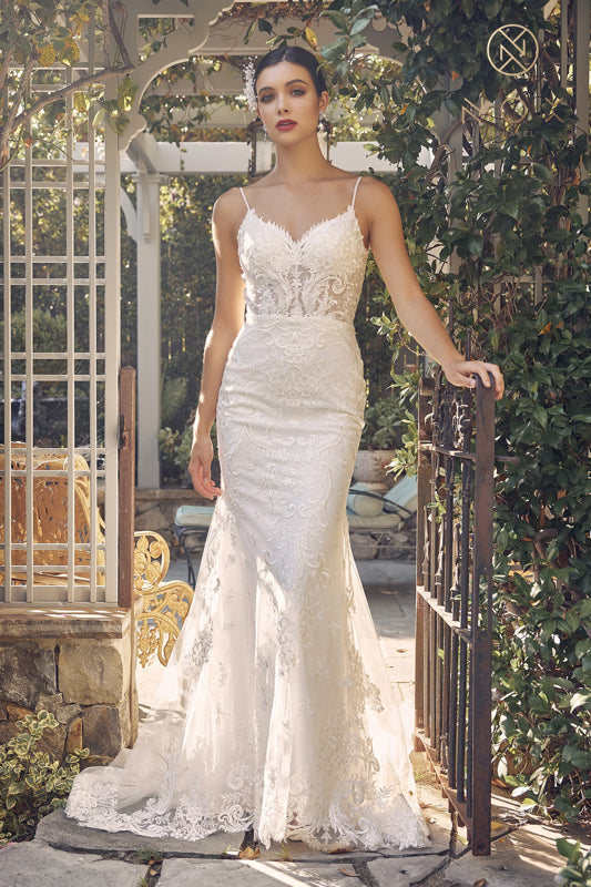 Nox Anabel's Enchanting Floral Applique Mermaid Dress: JW939
