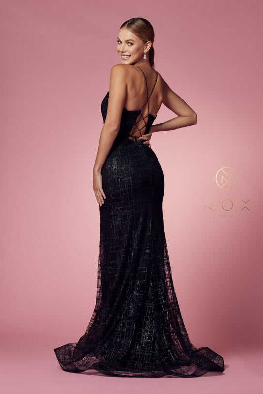 Nox Anabel's Ethereal Gown: Shimmering Lace and Graceful Flow