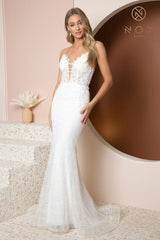 **Nox Anabel's Enchanting Bridal Gown: A Symphony of Lace and Glitter**