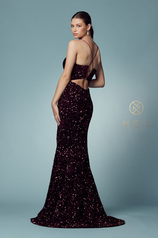 Nox Anabel's Radiant Sequin Gown: Shimmering Allure for Unforgettable Nights