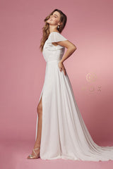 Ethereal Elegance: Nox Anabel R471 Chiffon Gown for Unforgettable Occasions