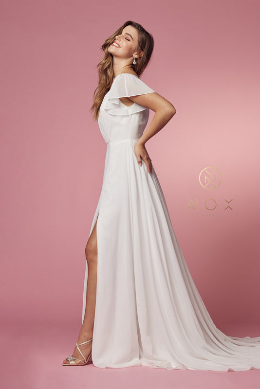 Captivating Chiffon Gown: Nox Anabel's Ethereal Enchantment for Unforgettable Occasions