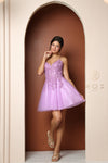NoxAnabel: Embrace Elegance in Sheer Lace AppliquÃ© Dress