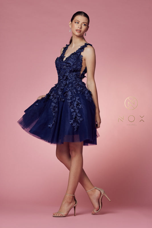 Nox Anabel's Enchanting Floral AppliquÃ© Cocktail Dress: A Masterpiece for Every Occasion