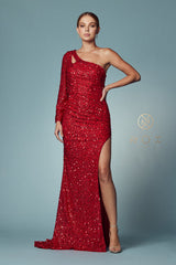 **Nox Anabel: Enchanting Sequined Gown for Divine Radiance**