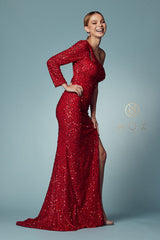 **Nox Anabel: Enchanting Sequined Gown for Divine Radiance**