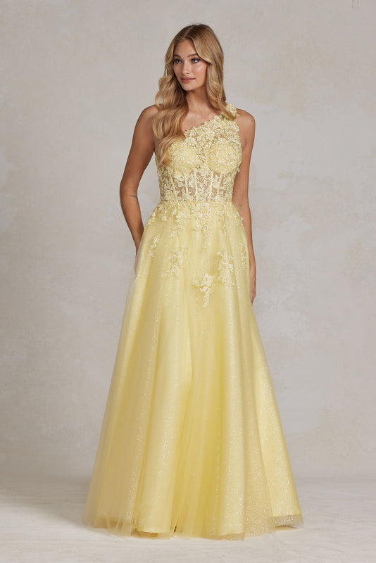 Nox Anabel's Corset-Inspired Floral Lace Gown: Timeless Elegance for Every Occasion