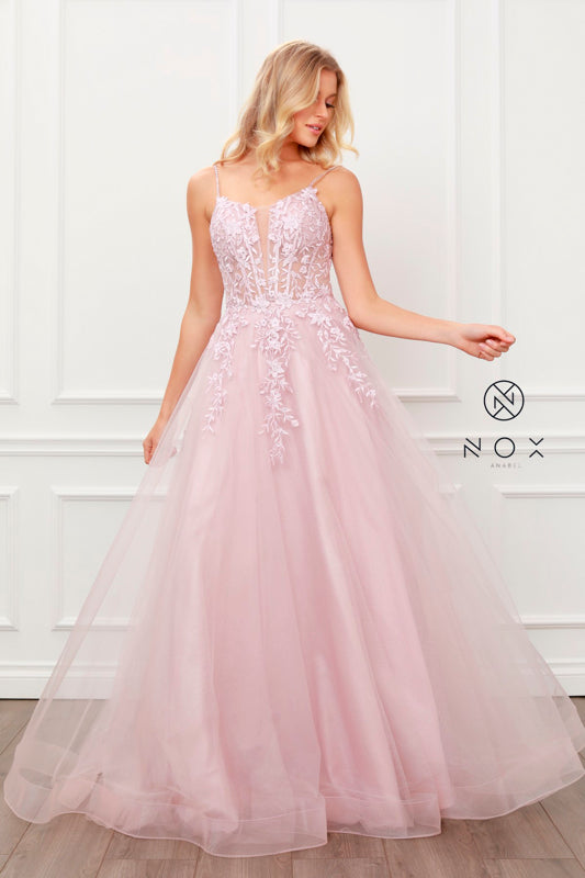 Nox Anabel's Enchanting T449 Gown: A Ballroom Fantasy