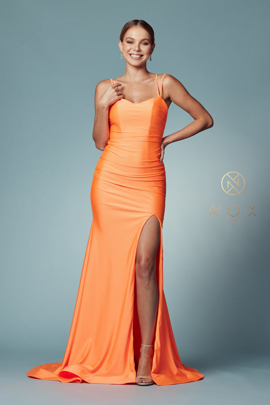 Nox Anabel T481: Captivating Chiffon Gown for Starry Occasions