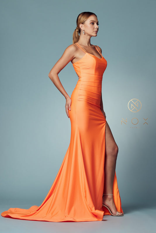 Nox Anabel T481: Captivating Chiffon Gown for Unforgettable Occasions