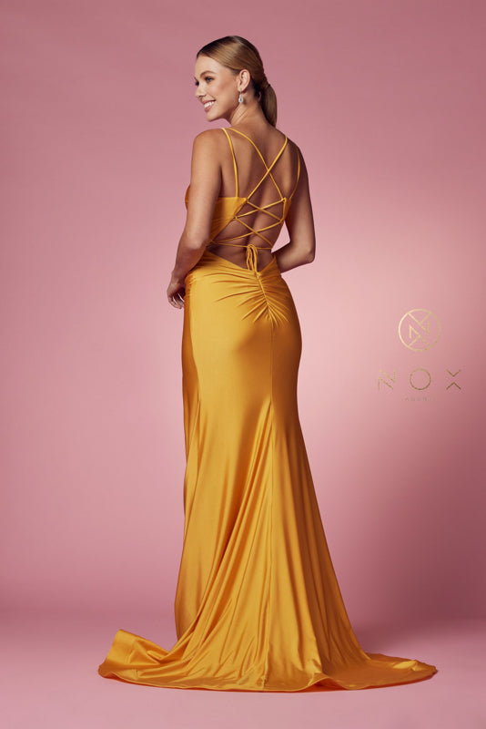 Nox Anabel T481: Captivating Chiffon Gown for Unforgettable Occasions