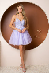 **Nox Anabel's Shimmering Lace AppliquÃ© Dress: Elegance Embodied**