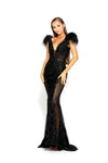 Enchanting Lace and Glitter Mermaid Gown by Portia and Scarlett