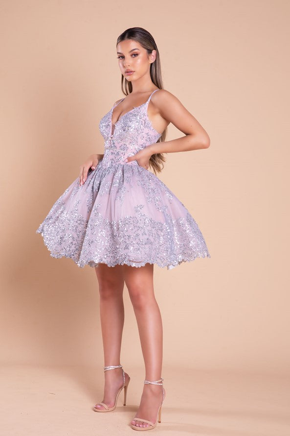 Enchanting V-Neckline Cocktail Dress by Portia and Scarlet for Unforgettable Occasions