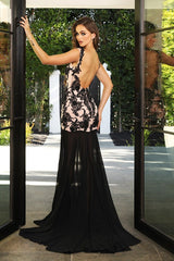 Captivating Couture: Portia and Scarlett's Embroidered Gown with Court Train