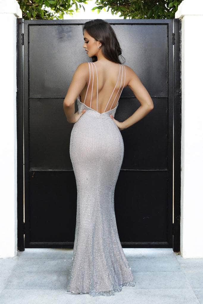 Portia and Scarlet: Shimmering Sheath Gown for Unforgettable Evenings