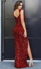 Shimmering Sequined Enchantment: Portia and Scarlett's Captivating Gown