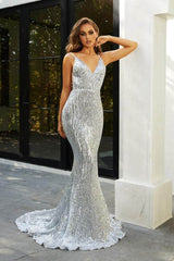 Portia and Scarlett's Shimmering Sequin and Bead Embellished Mermaid Gown for Unforgettable Occasions